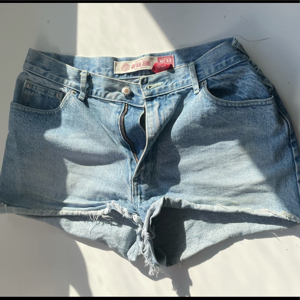 White washed jean shorts, size 12